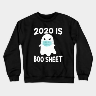 2020 Is Boo Sheet Women Men Scary Halloween Ghost in Mask Crewneck Sweatshirt